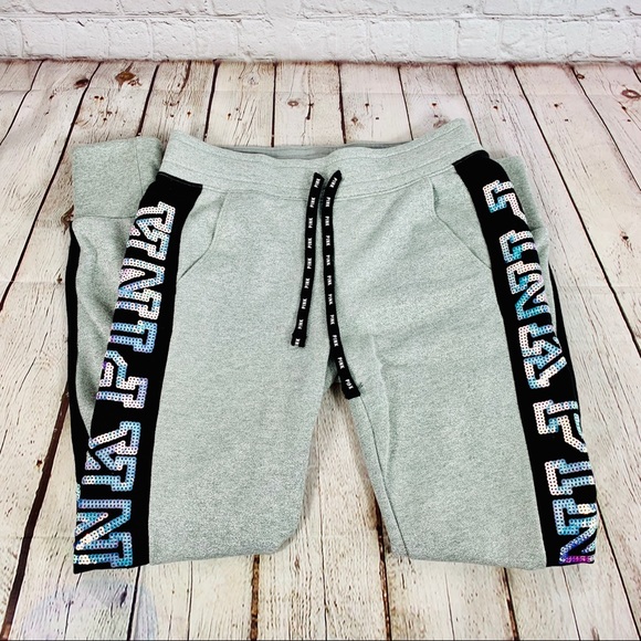 VS Pink Bling Iridescent Sequin Skinny Jogger - Picture 4 of 7